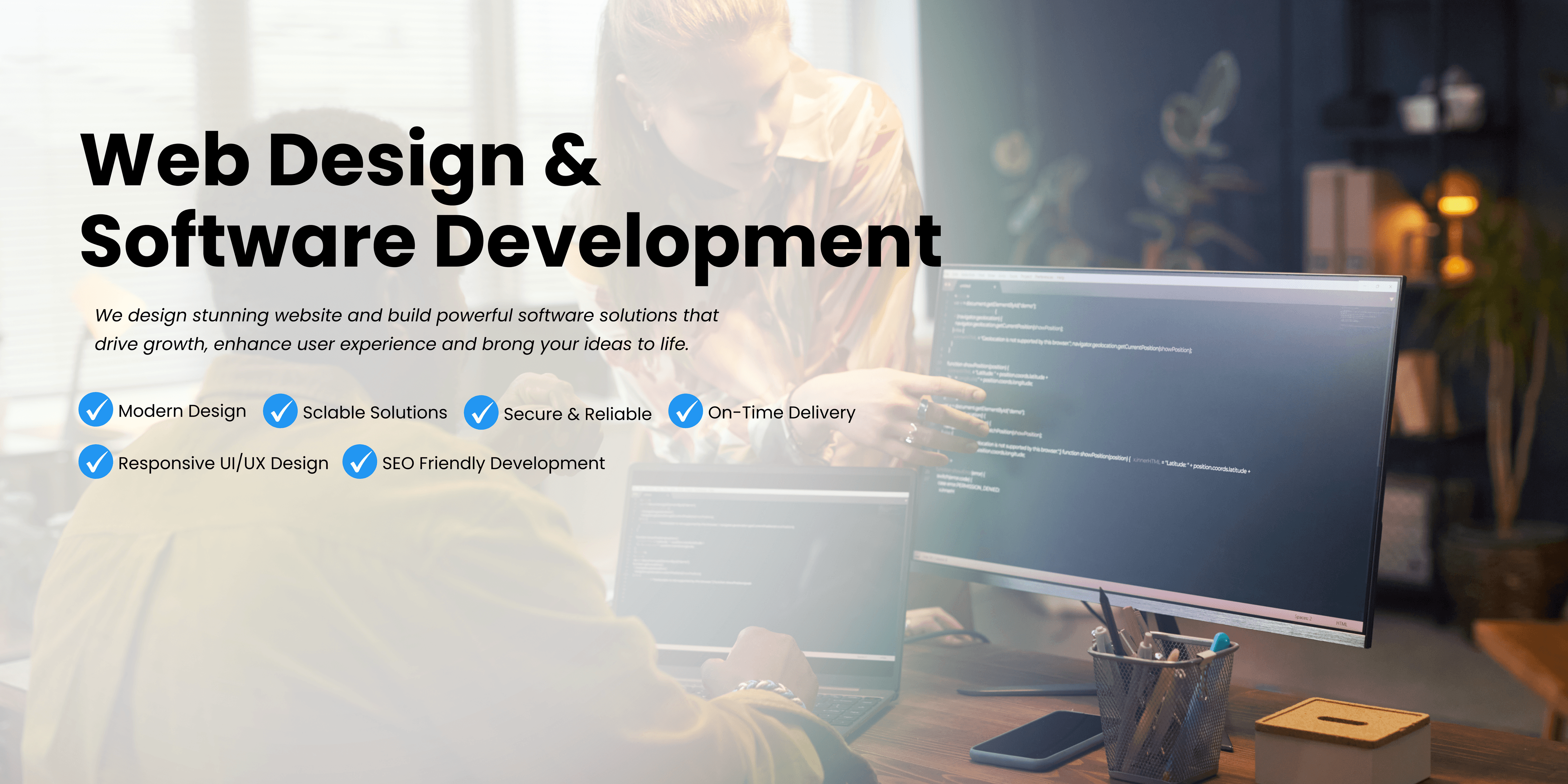 Web design and software development services