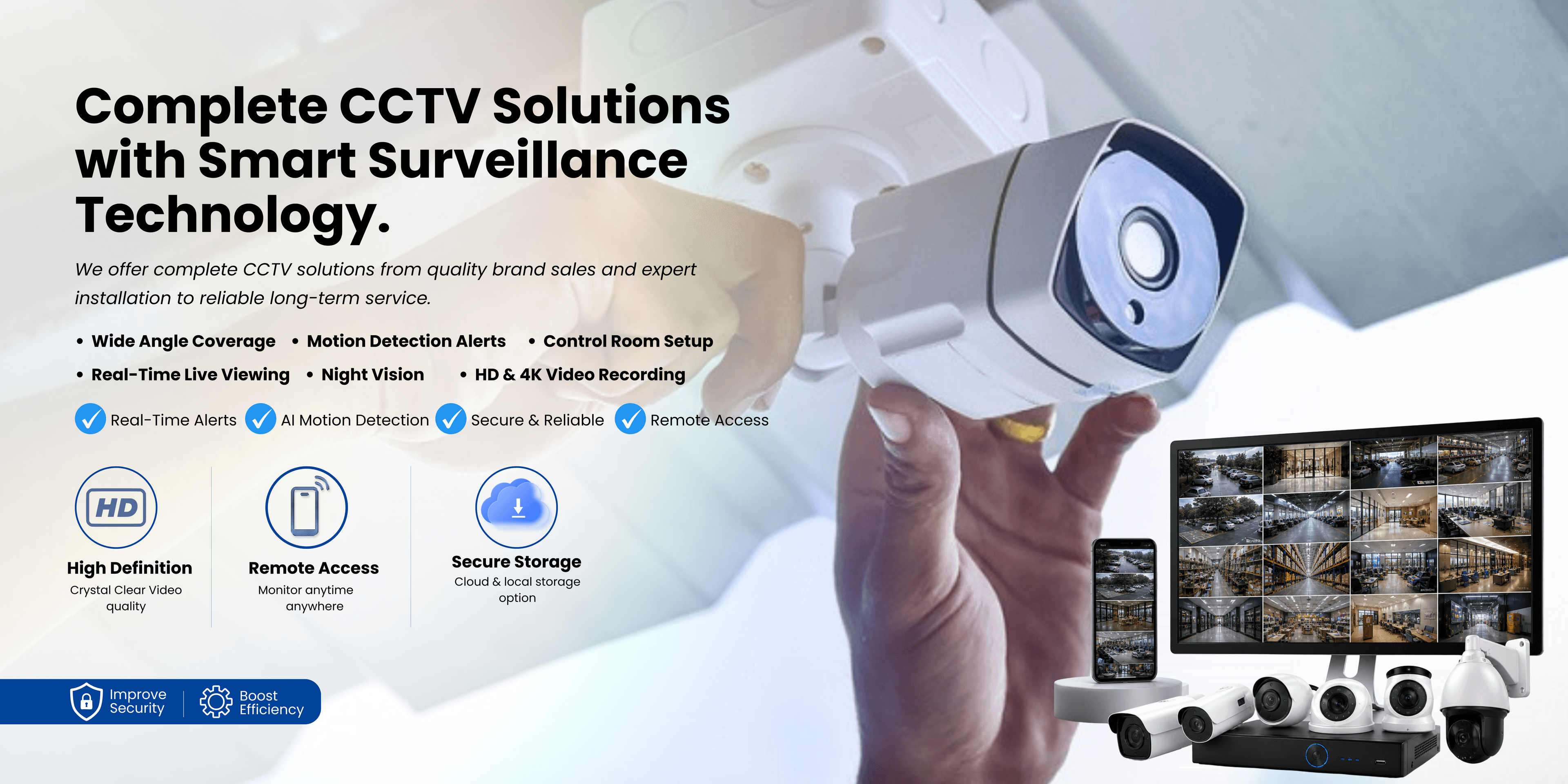 Smart CCTV surveillance technology for security monitoring
