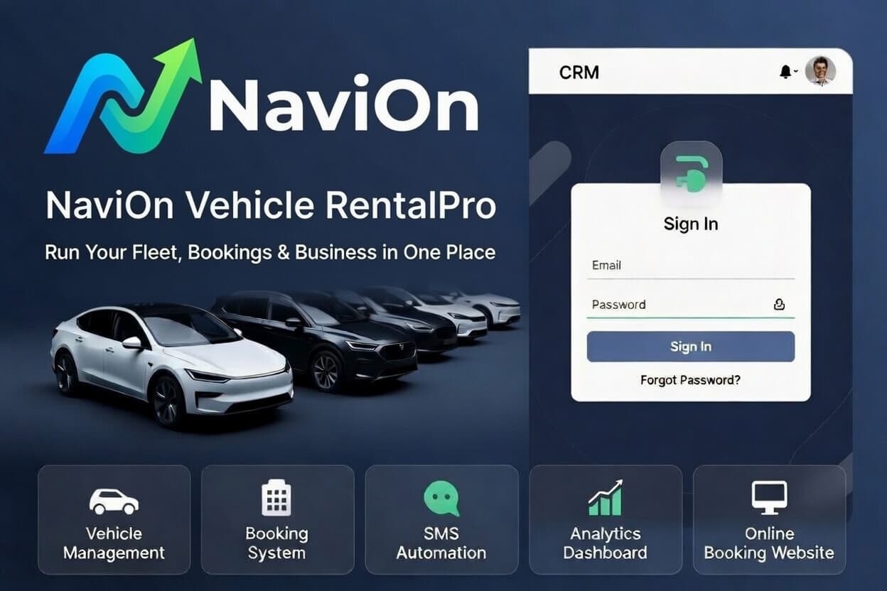 NaviOn Vehicle Rental Management Software with CMS + Public Booking Website