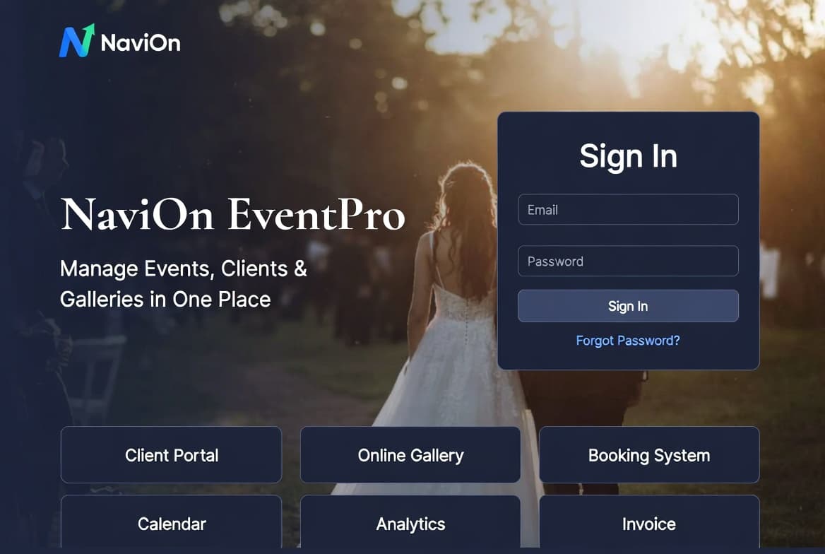 NaviOn Events Management Software with CMS + Public Booking Website